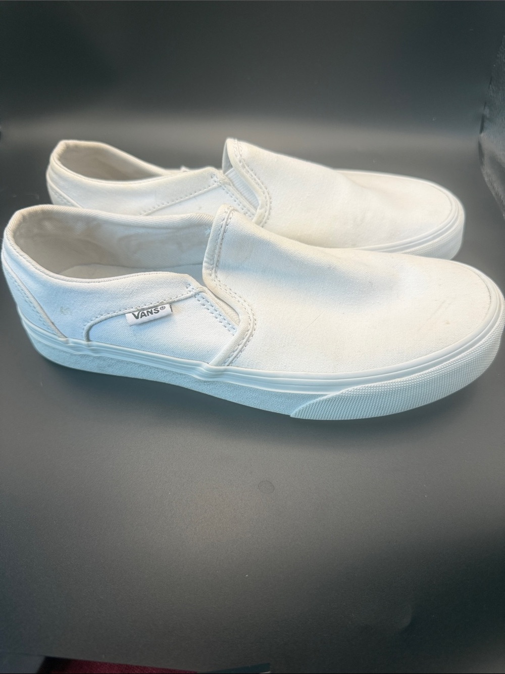 Vans Men's Slip-On Canvas Sneakers - White